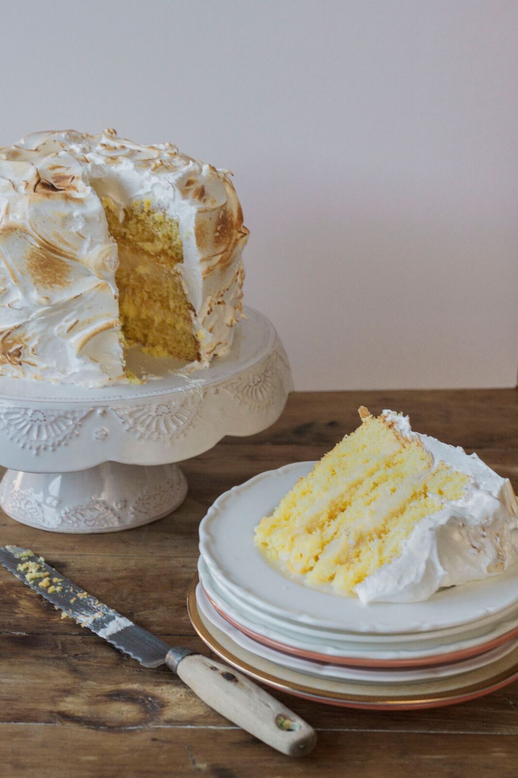 Lemon Mascarpone Italian Meringue Cake Mindfood